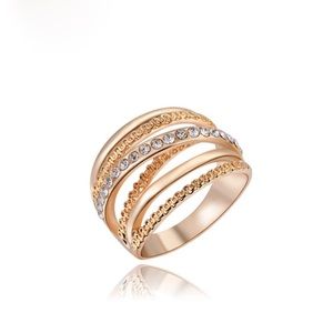 3/$25 Rose Gold Plated Multi Band Ring